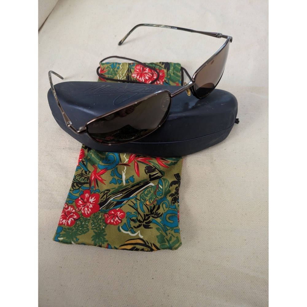Maui Jim Metal Sunglasses Gunmetal Frame Bronze Polarized Lens MJ-164